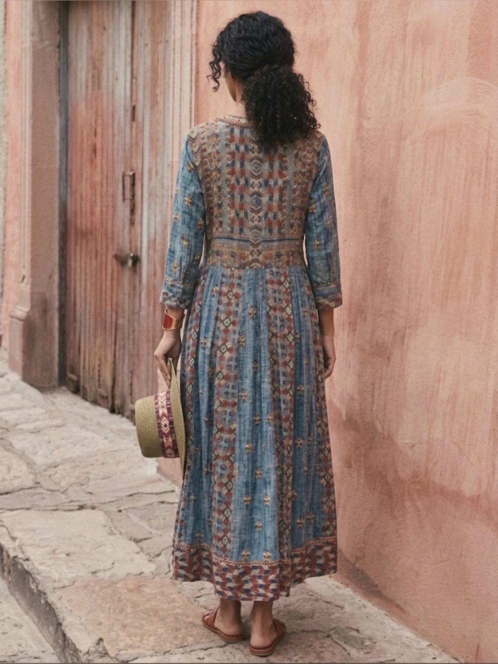 Soft Surroundings San Reno Maxi Dress Embroidered Cotton NWT 16 - Picture 2 of 6